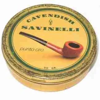 Savinelli Punto Oro Cavendish 50g tins - 1980's era and Made by Mac Baren